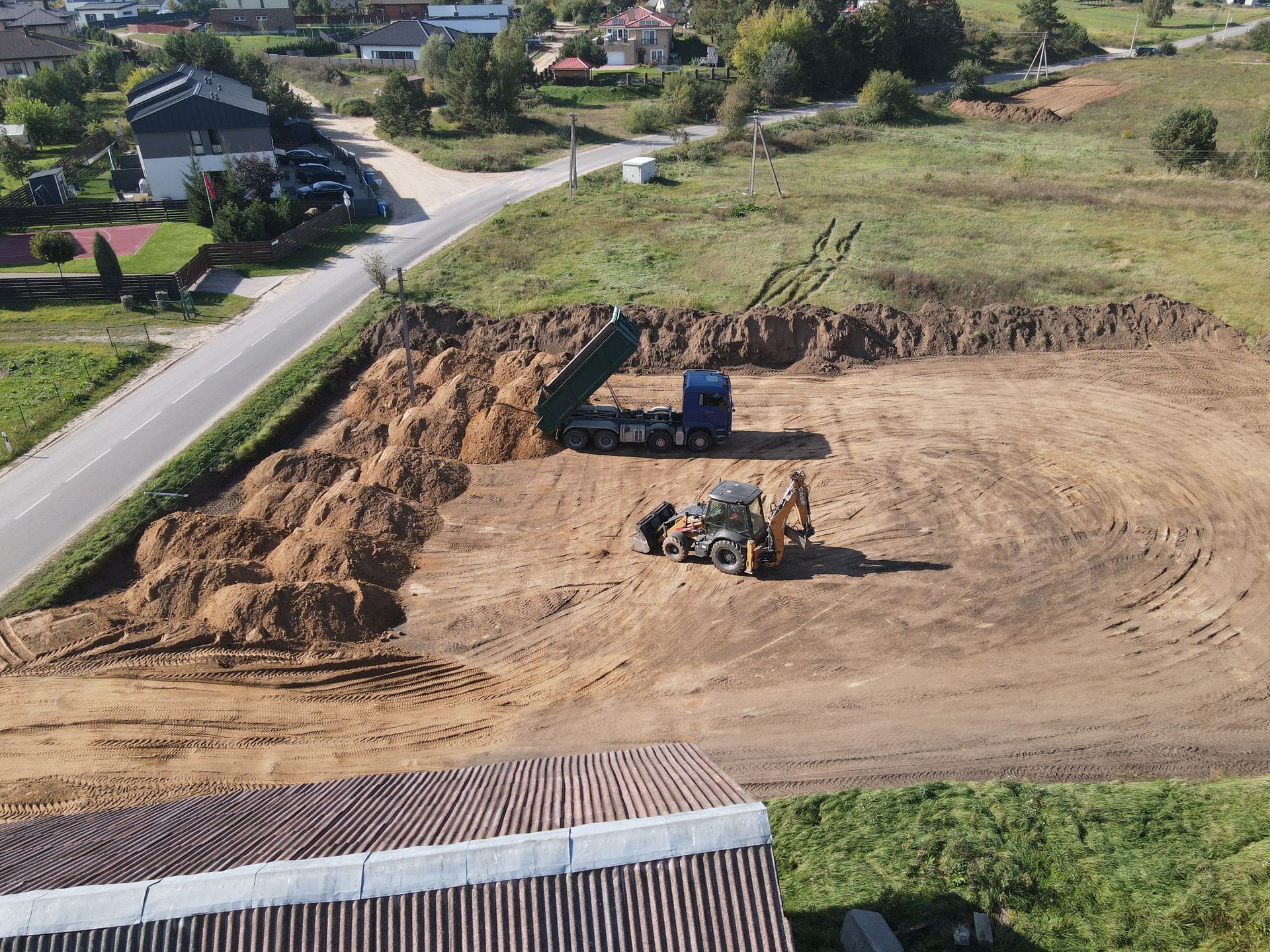 Grunto užvežimas, reljefo formavimas