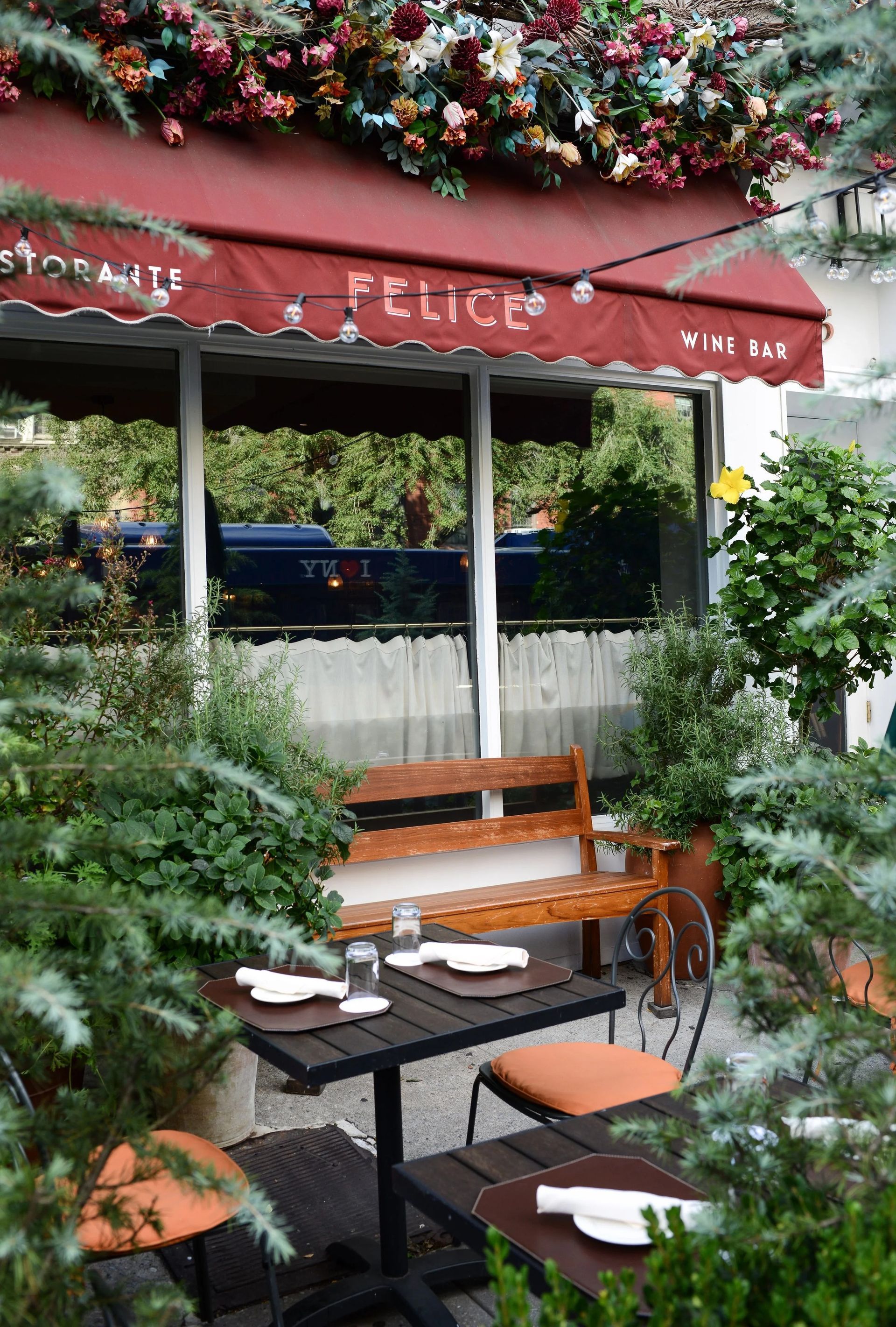 Outdoor seating area of the