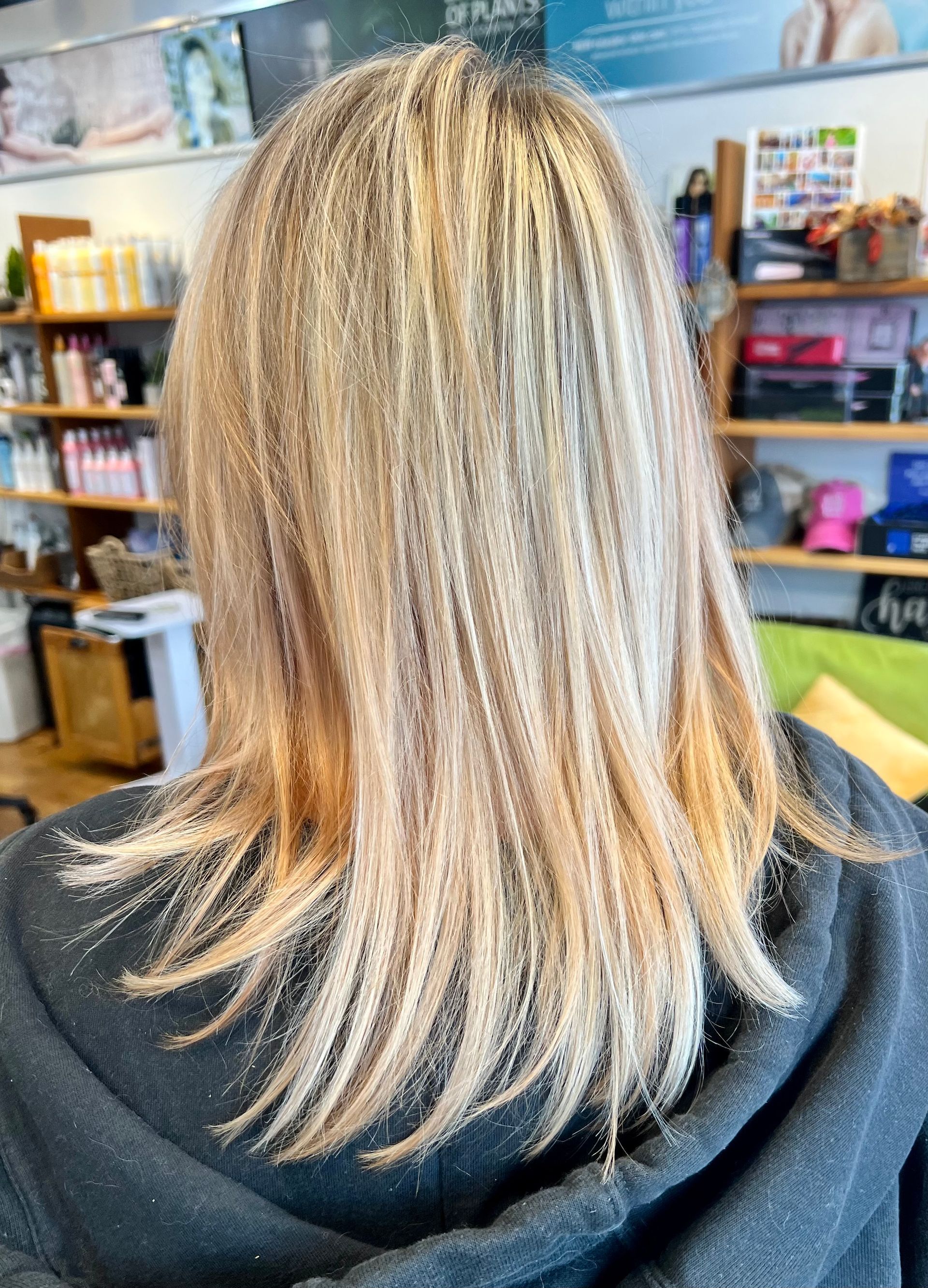 hair after highlights