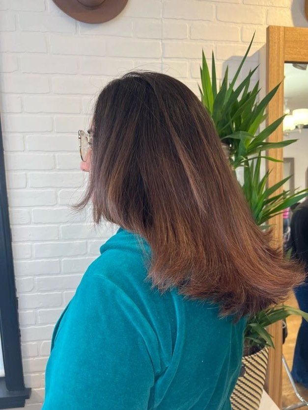 curly hair blowout