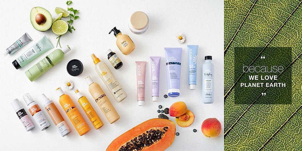 There are many different types of cosmetics on the table.