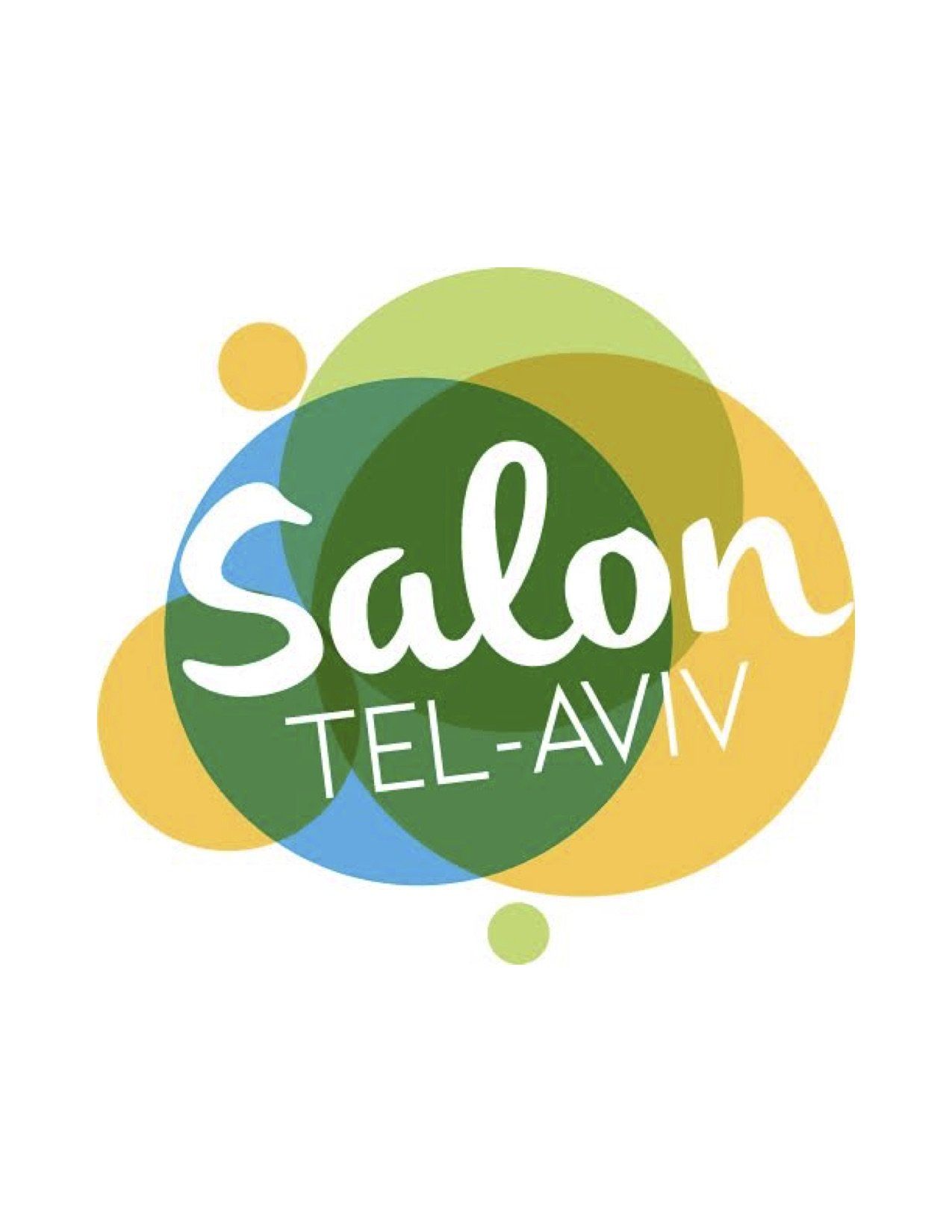 A colorful logo for salon tel-aviv on a white background