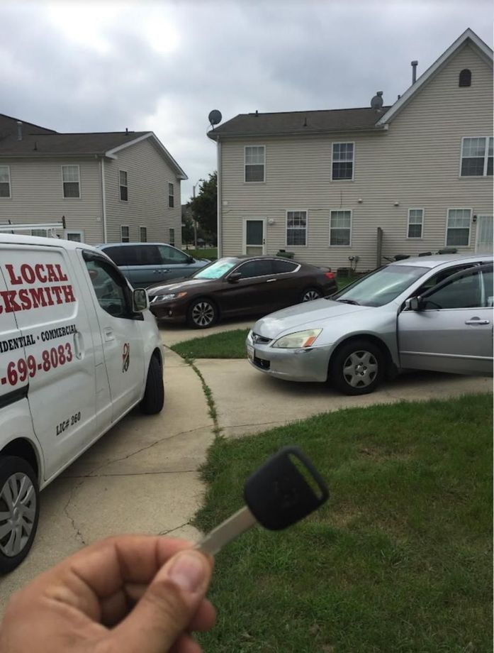 New car key made on site by Pro Local Locksmith in the Baltimore area
