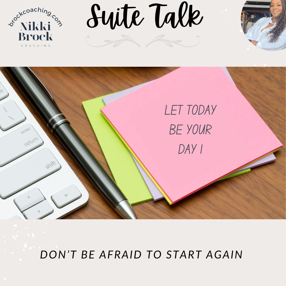 A stack of sticky notes with one that says let today be your day