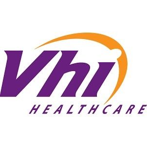 VHI Healthcare approved physiotherapist Mallow logo in purple with an orange swoosh