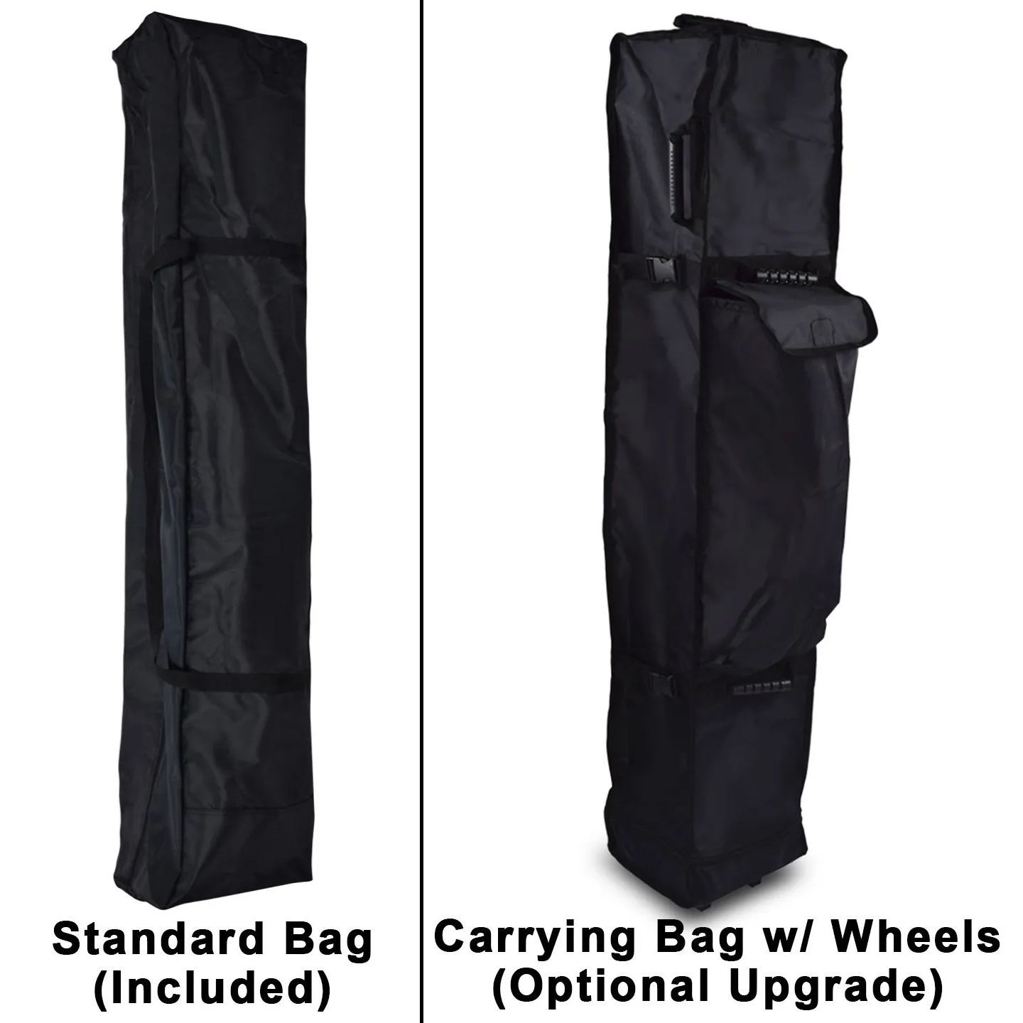 A standard bag and a carrying bag with wheels