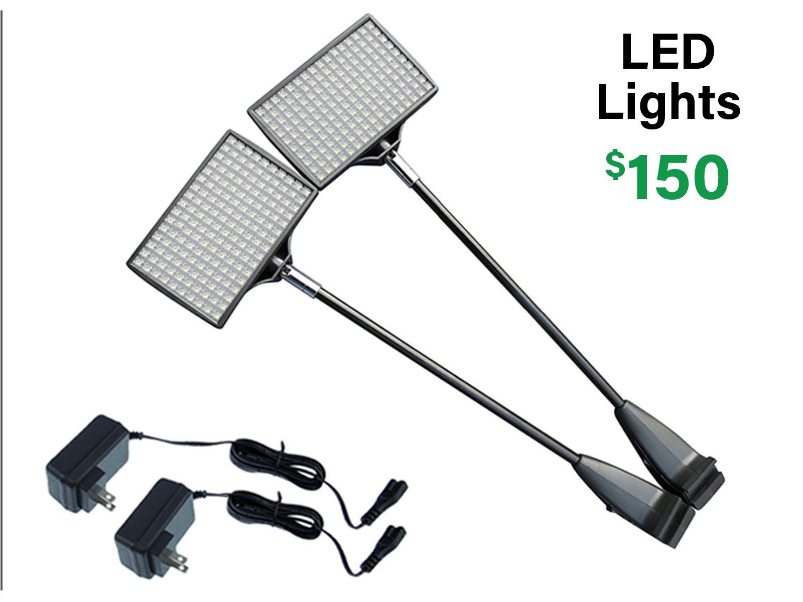 A pair of led lights for sale for $ 150