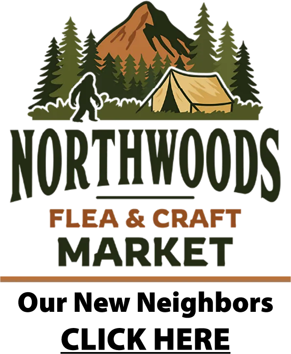The Northwoods Flea & Craft Market Logo. The Main Logo For The Northwoods Flea & Craft Market.