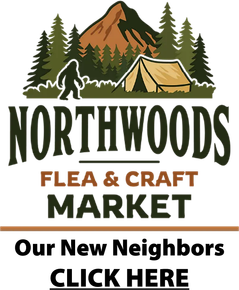 The Northwoods Flea & Craft Market Logo. The Main Logo For The Northwoods Flea & Craft Market.