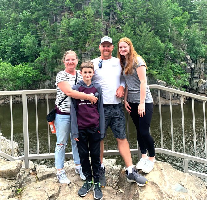 An image of Jessica Pehrson with family. An image of Jessica Pehrson with family in Hill City, MN.