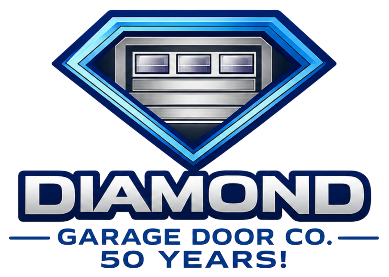 Diamond Door Co. logo in black and pink metallic text
