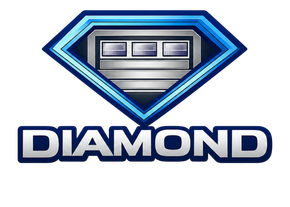 Silver “Diamond Door Co.” logo with stylized text and a geometric diamond icon