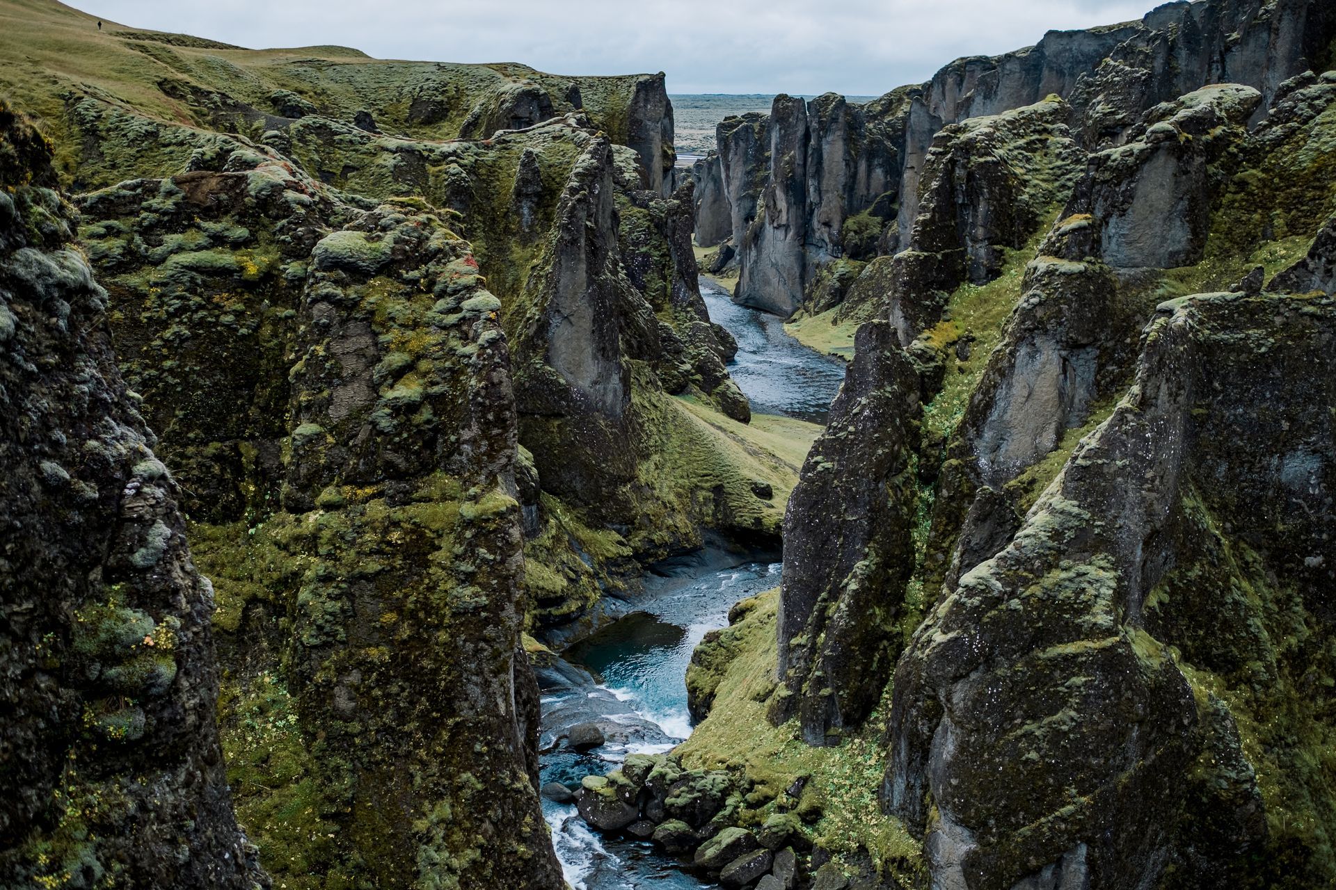 Fjaðrárgljúfur canyon in Iceland Fjaðrárgljúfur canyon in Iceland