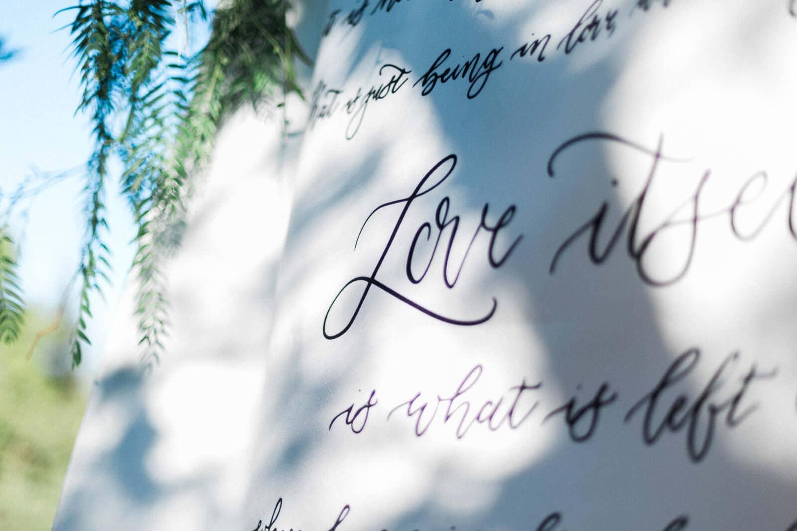 A sign that says love itself is what is left