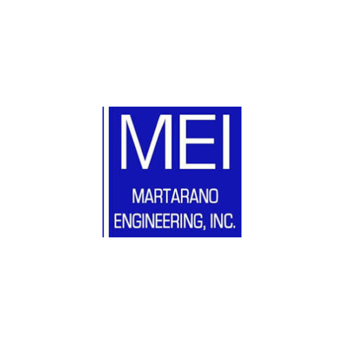 Blue Martarano Engineering, Inc. logo with white MEI lettering on a square background