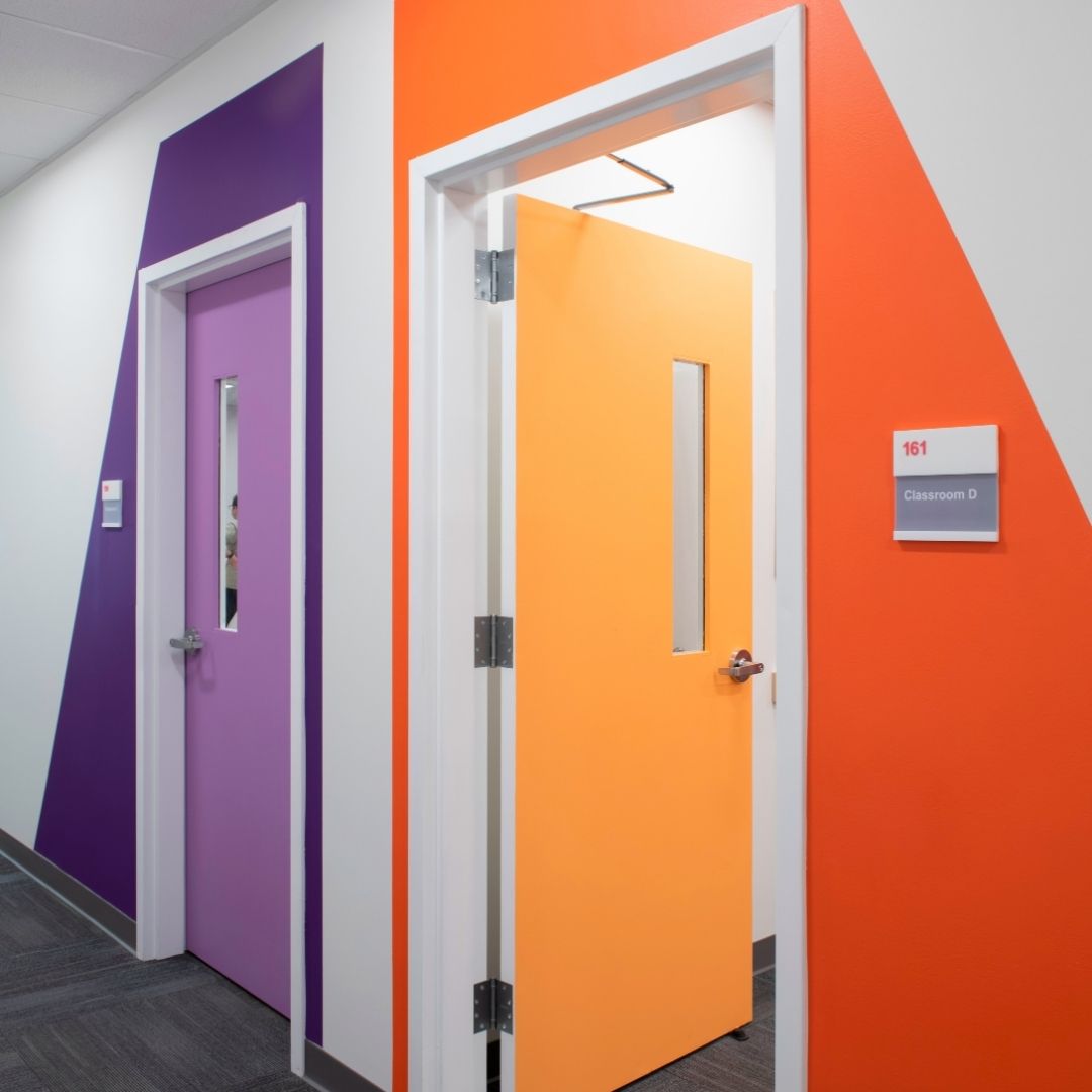 Renovated school restroom