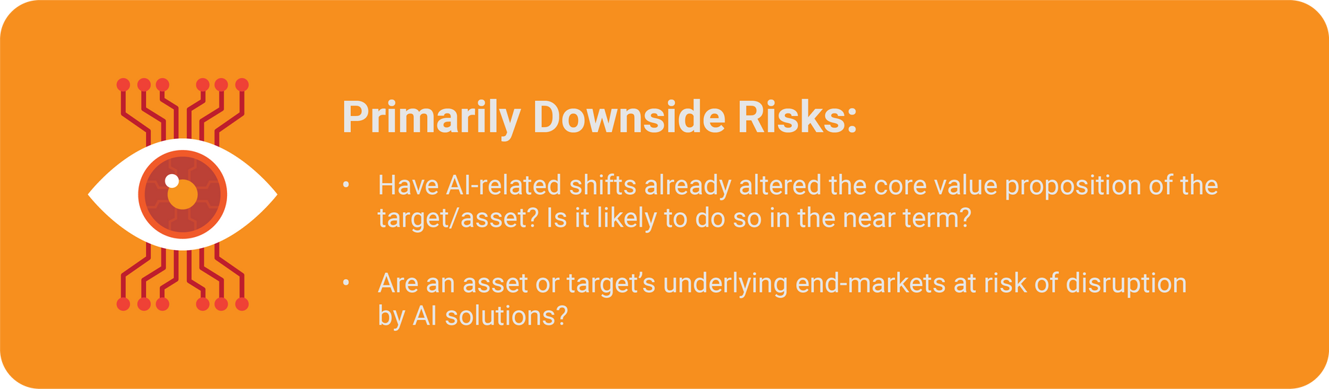 AI-driven shifts create winners and losers. A list of downside risks