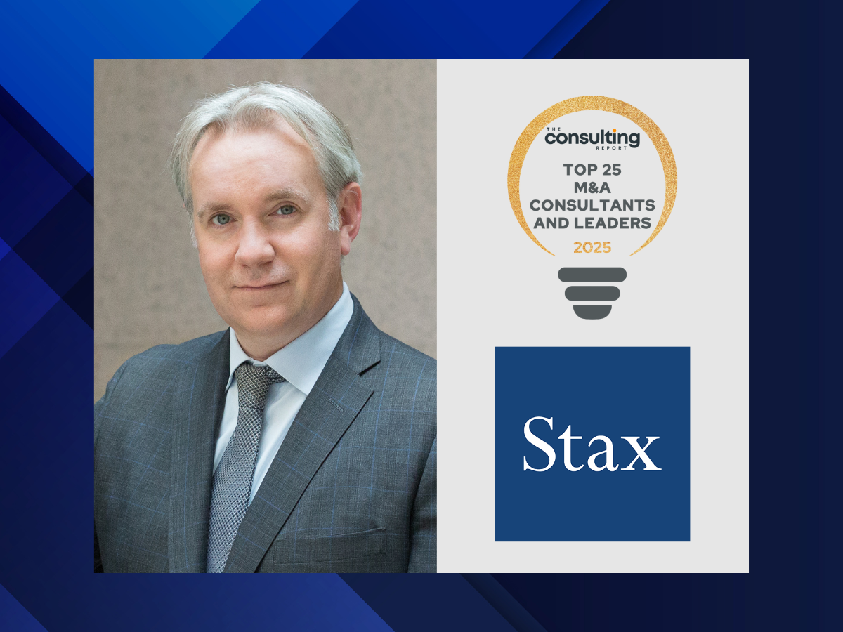 Stax Global Practice Leader Paul Edwards recognized among Top 25 M&A Leaders of 2025 by The Consulting Report