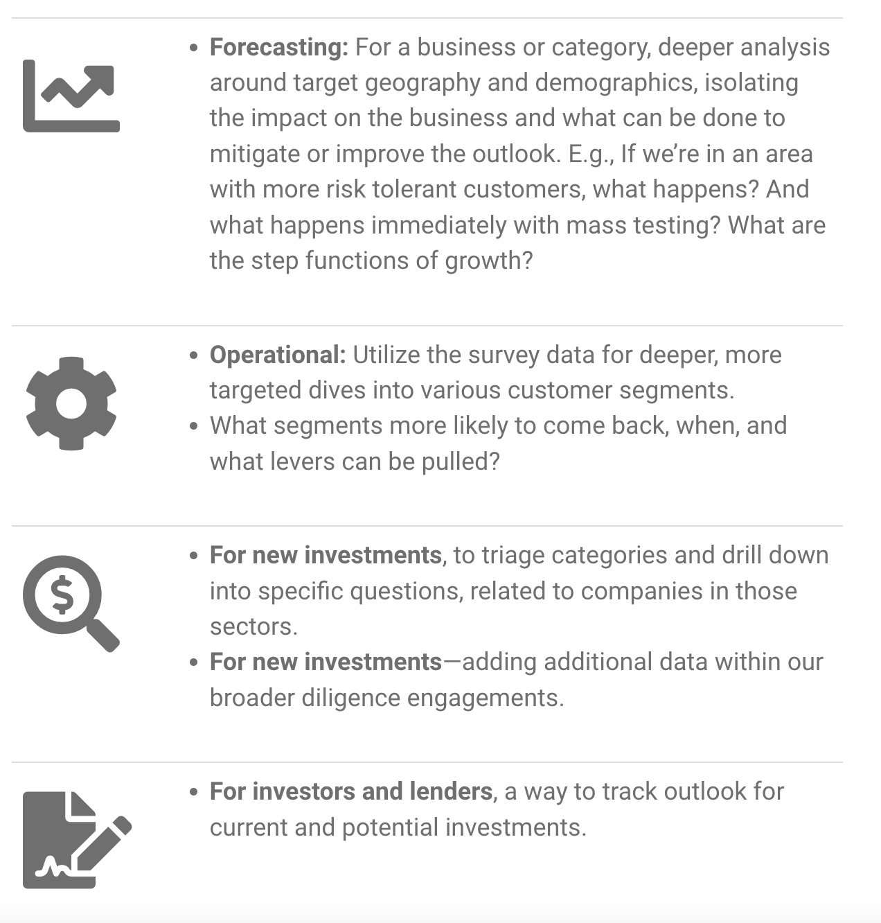 Potential to leverage current data or use it as a springboard to inform specific efforts