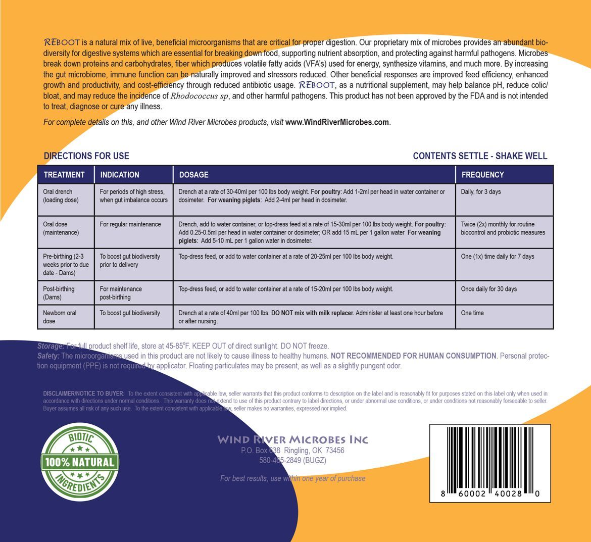 soilcare back label