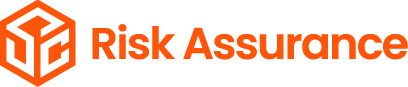 Orange logo of a cube with text 