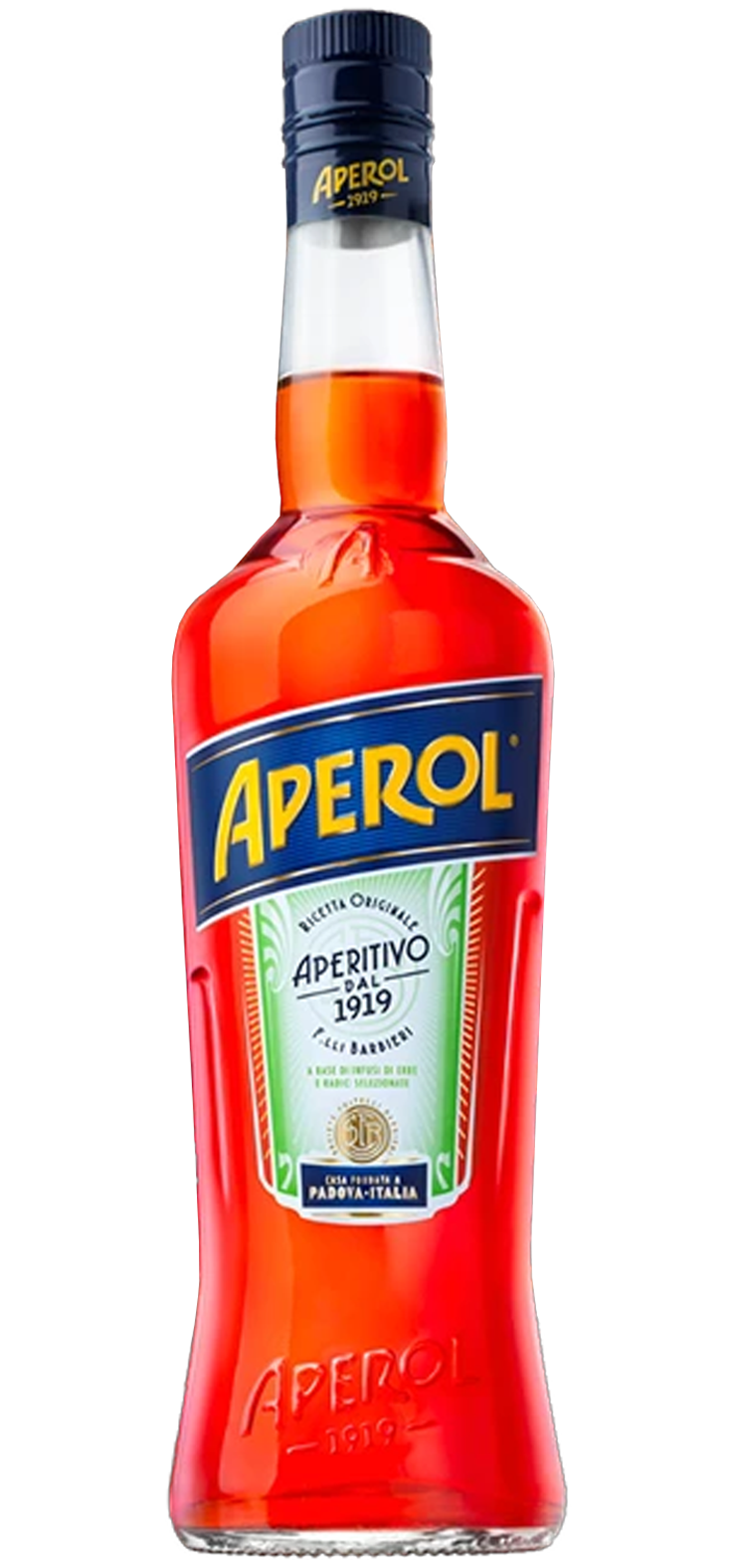 A bottle of sweet red wine with a red label on a white background.