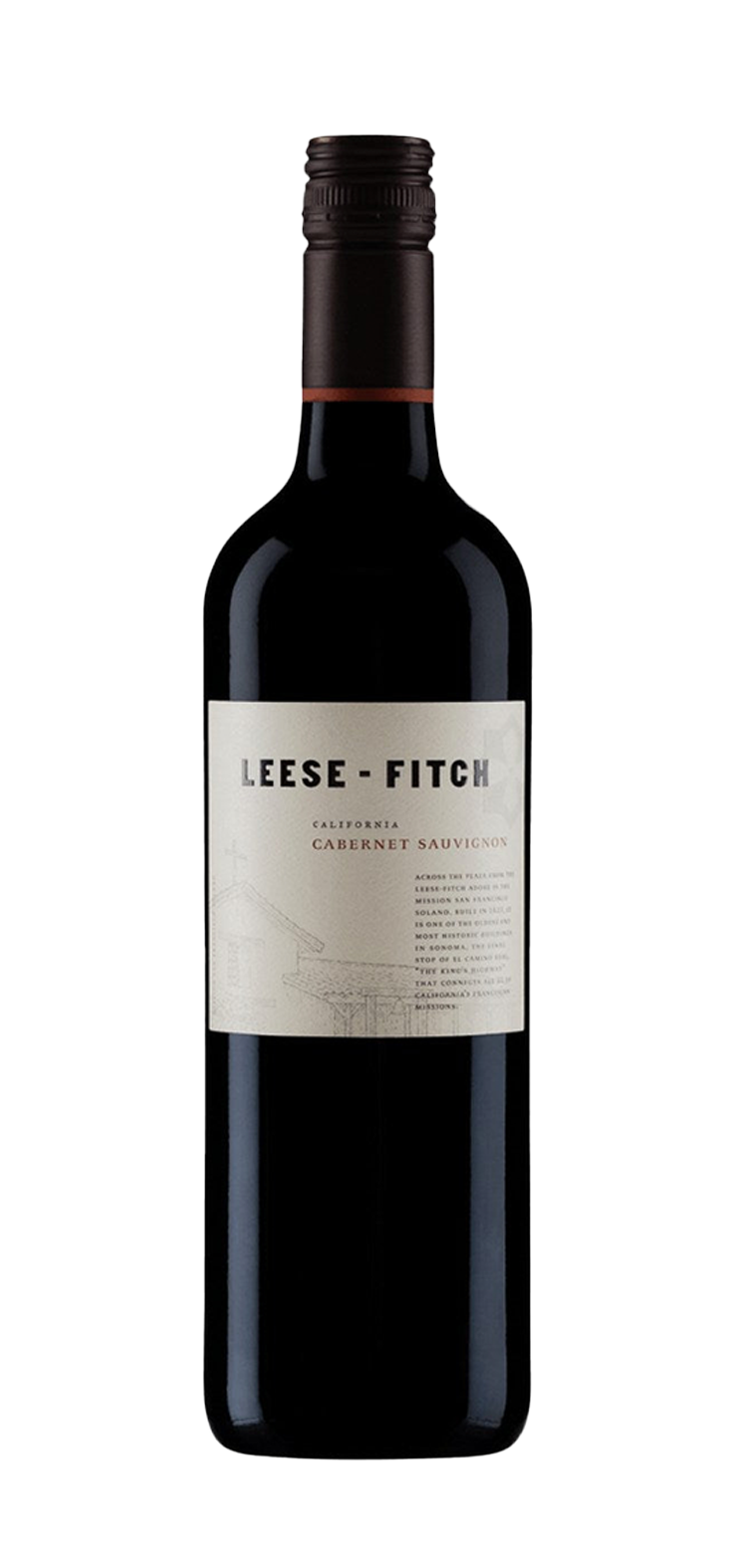 A bottle of sweet red wine with a red label on a white background.