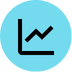 Line graph, black on a light blue background, indicating increasing trend.