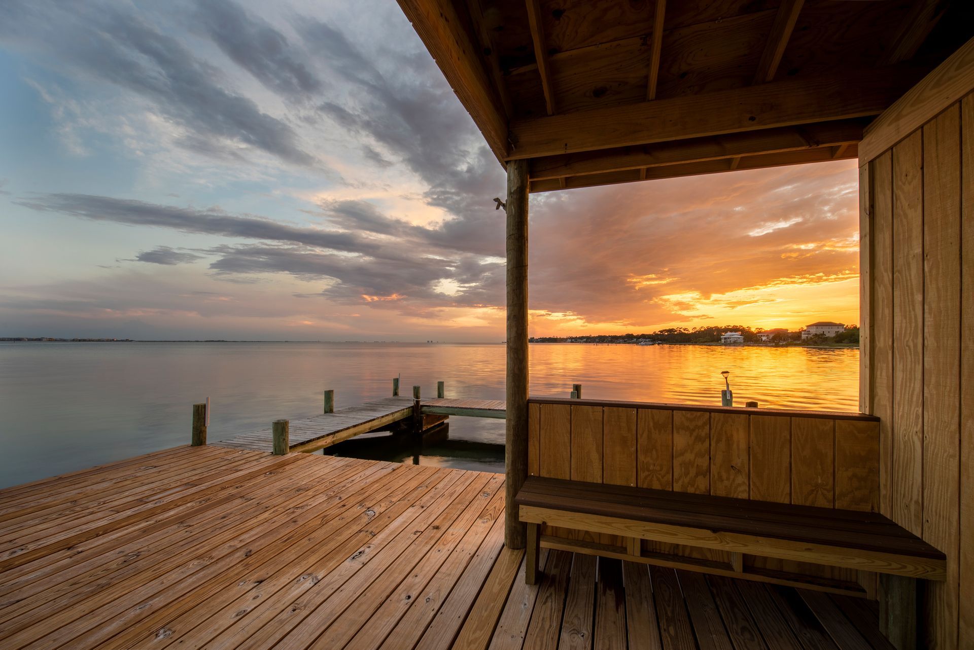 Swimming Pool At Sunset — Palm City, FL — Brian Purkey Cleaning Services