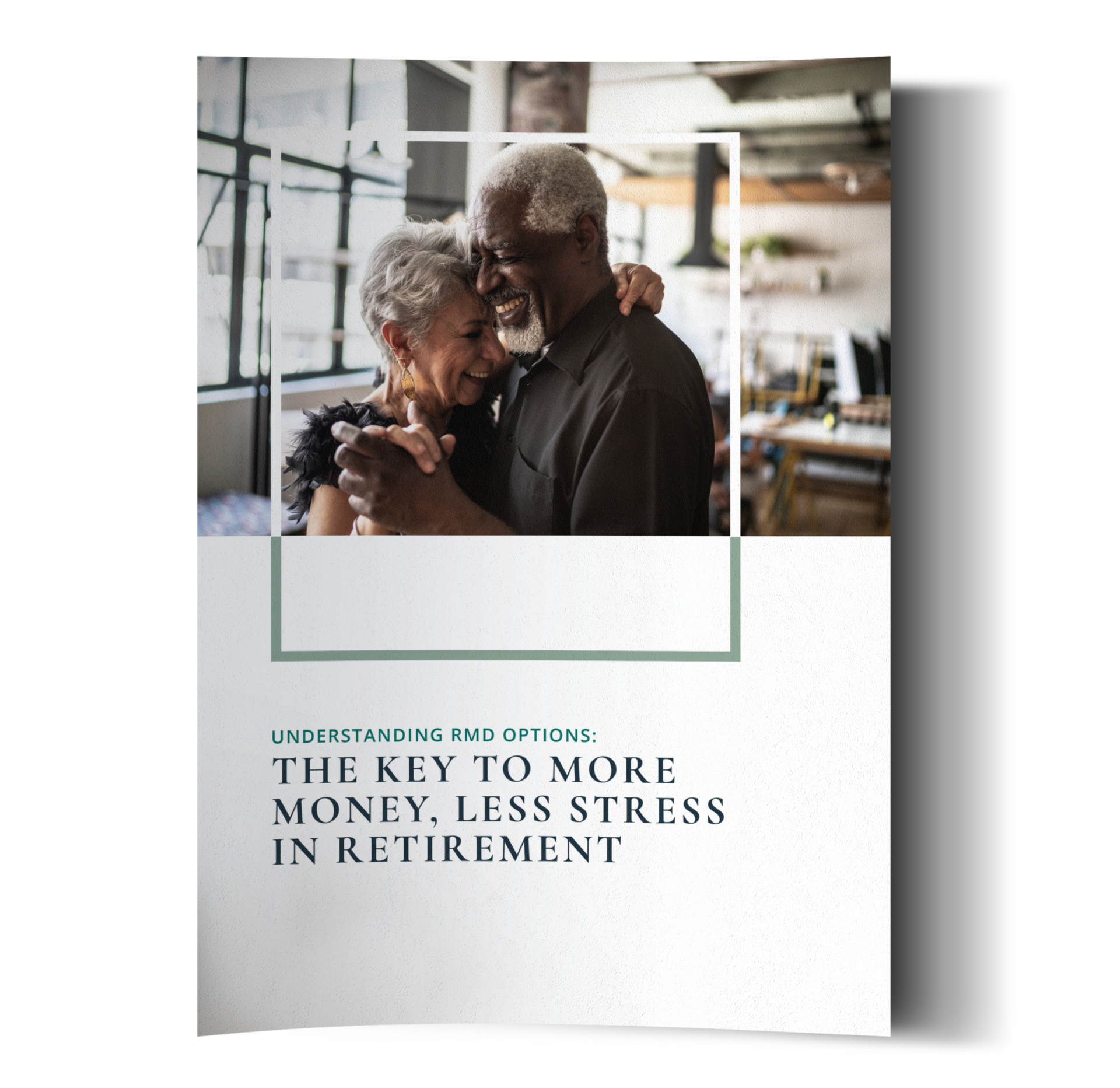 Financial advisor explaining document to elderly couple; title: