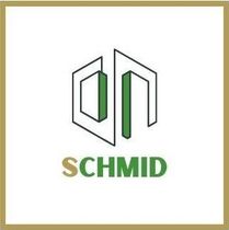 Logo SCHMID con icona geometrica verde e oro su sfondo bianco.