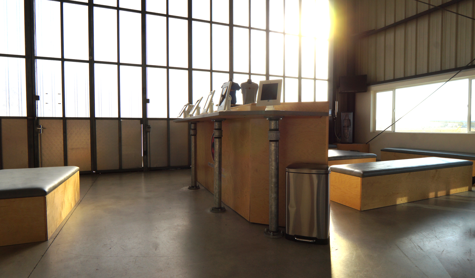 Skydive Santa Cruz customer service area and facilities.