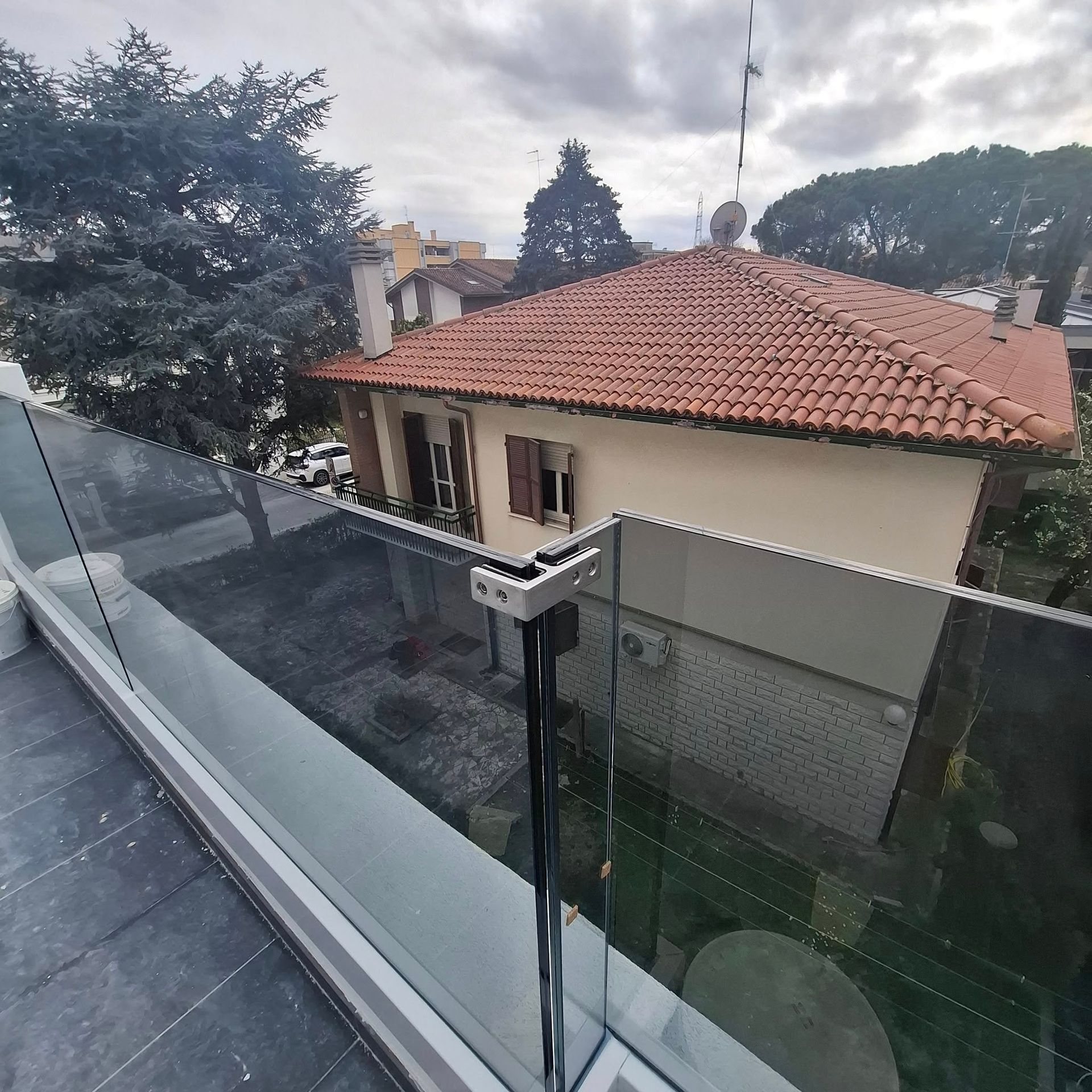 balcone in vetro