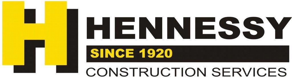 Hennessy Construction Services logo in black and yellow with “Since 1920” tagline