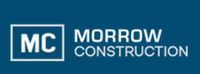 Morrow Construction logo with white “MC” in a blue square and company name in blue and gray text
