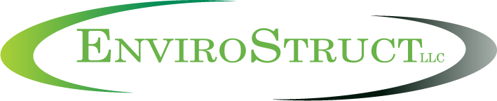 EnviroStruct logo in green text with a gray swoosh underline