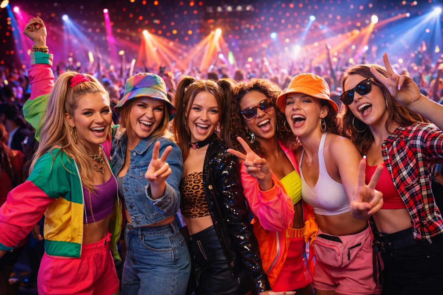 Back to the 90s dance party in Cardiff with guests learning fun 90s-inspired choreography, celebrating with classic pop music and professional dance instruction from Epic Moments UK.
