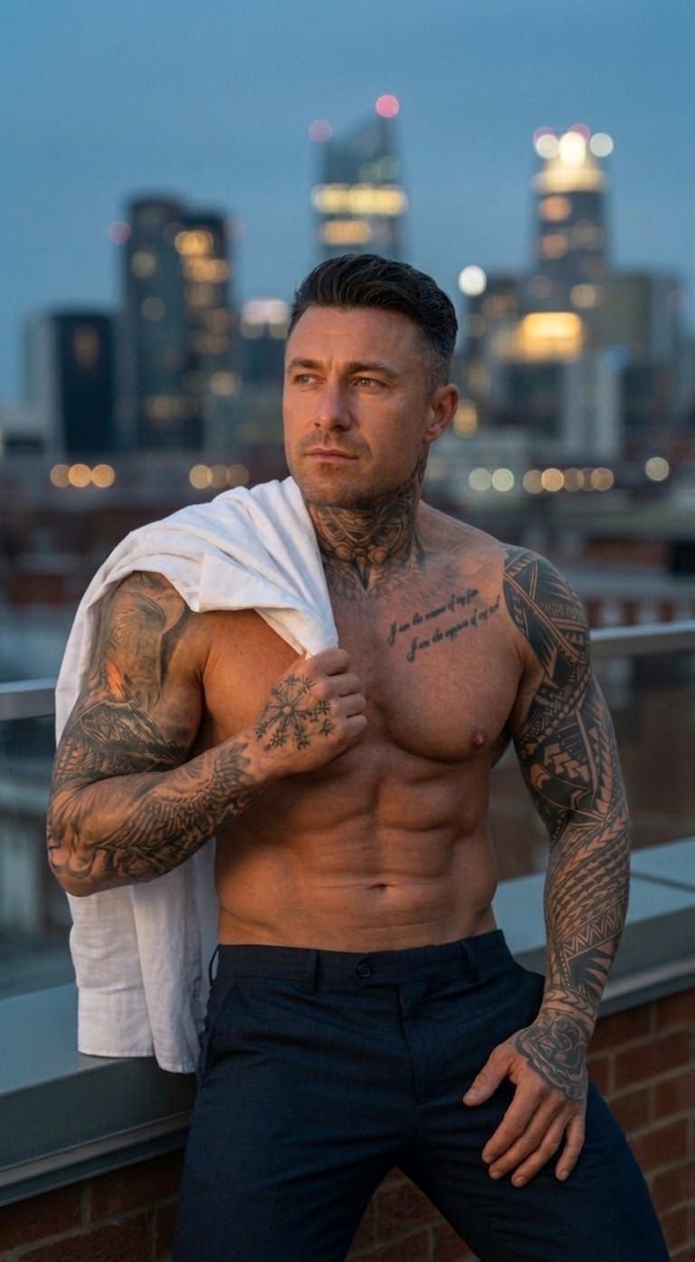Dallas male stripper, buff butler and life drawing nude model with Epic Moments UK covering Edinburgh, Glasgow and throughout Scotland.