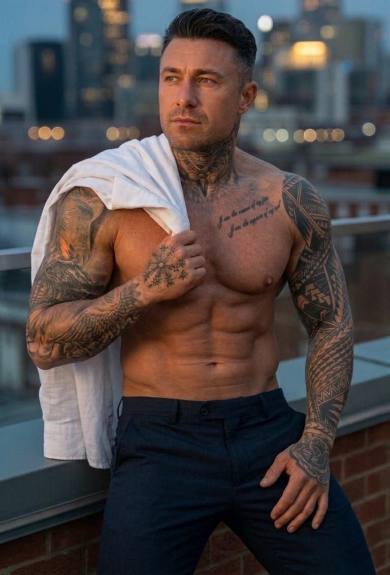 Dallas male stripper, buff butler and life drawing nude model with Epic Moments UK covering Edinburgh, Glasgow and throughout Scotland.