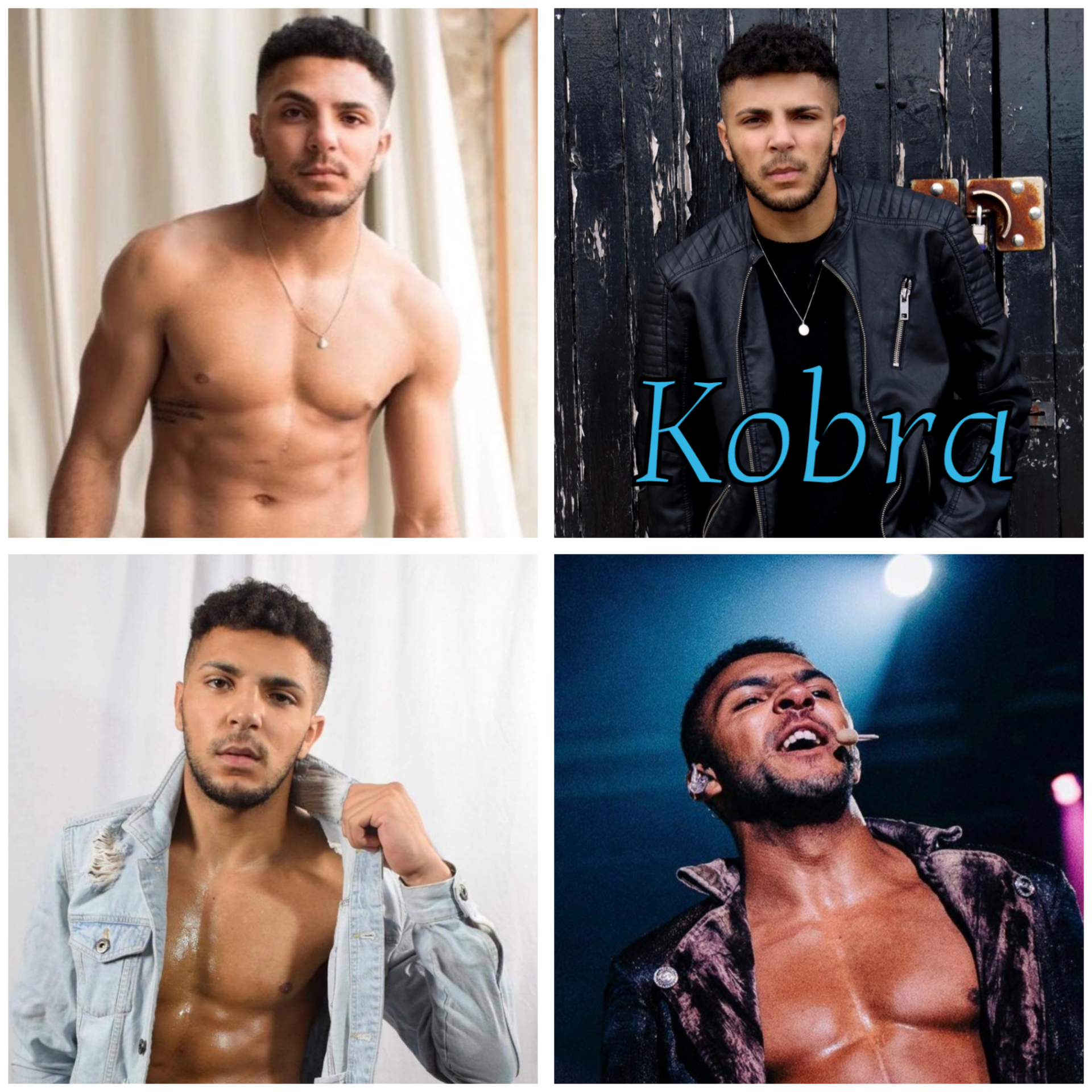 Kobra male stripper performing at hen parties and private events, muscular athletic entertainer delivering confident, high-energy strip shows with strong stage presence and charisma.