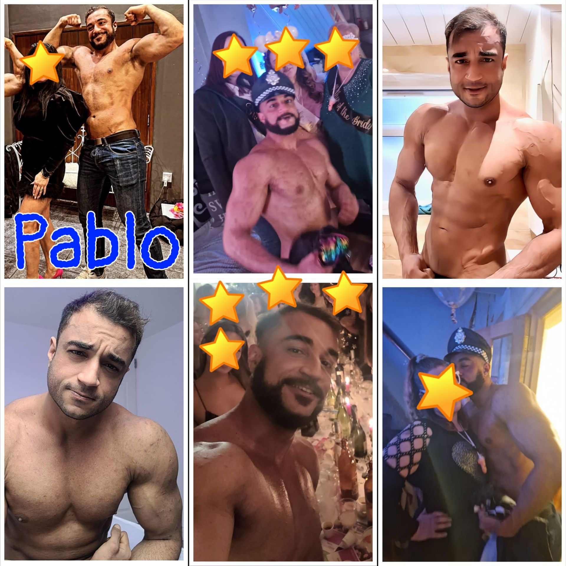 Pablo London buff butler, life model and male stripper with muscular physique, perfect for hen parties, birthdays and private events