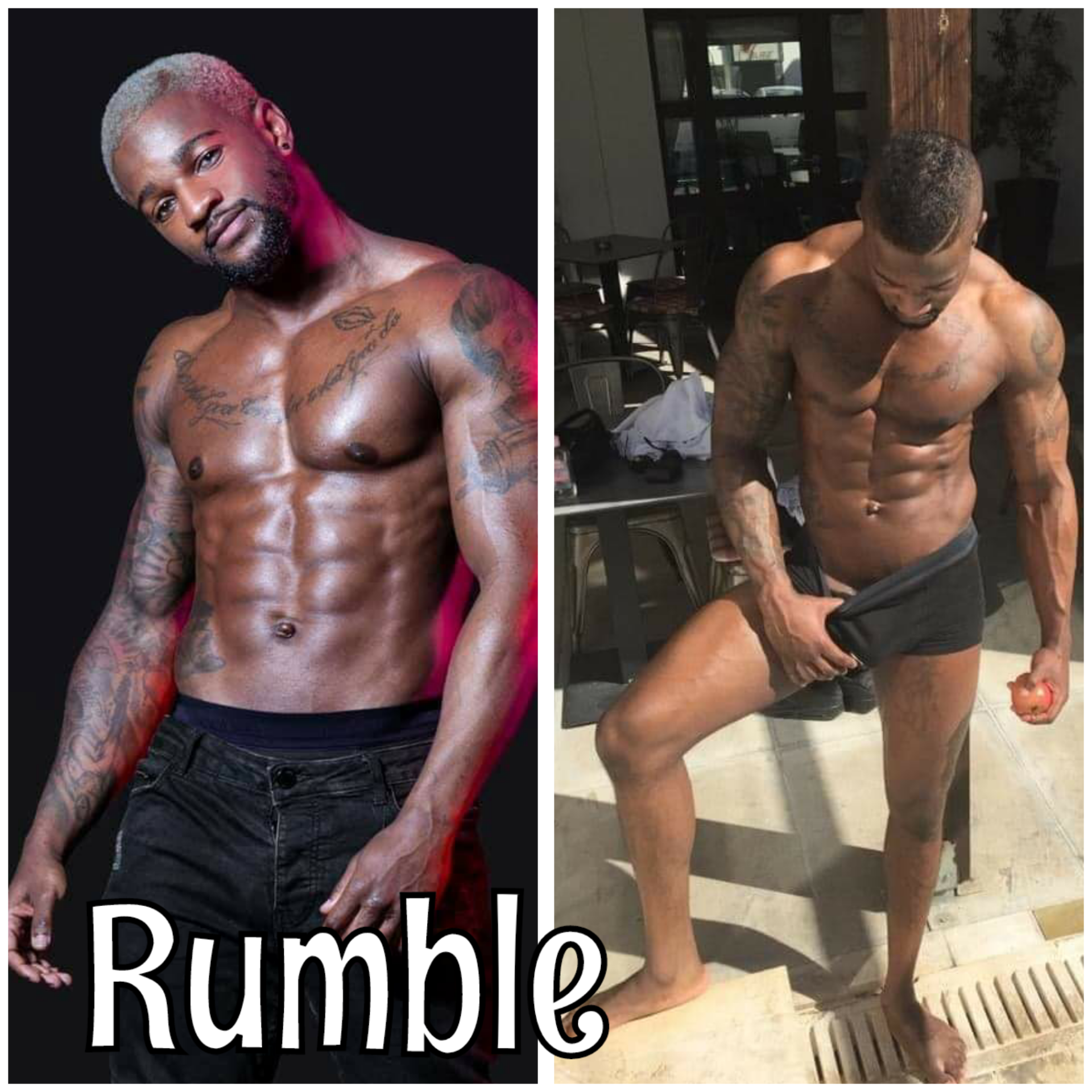 Rumble male stripper based in Birmingham performing at hen parties and private events, muscular athletic entertainer delivering confident, high-energy strip shows across the West Midlands.