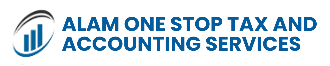 The logo for alam one stop tax and accounting services