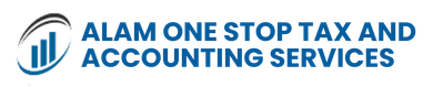The logo for alam one stop tax and accounting services