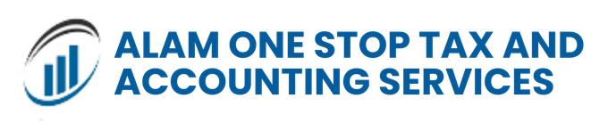 The logo for alam one stop tax and accounting services