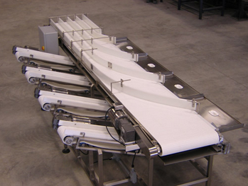 Model 400 in Commercial Processor, processing 24,000 pieces of shrimp er hour.
