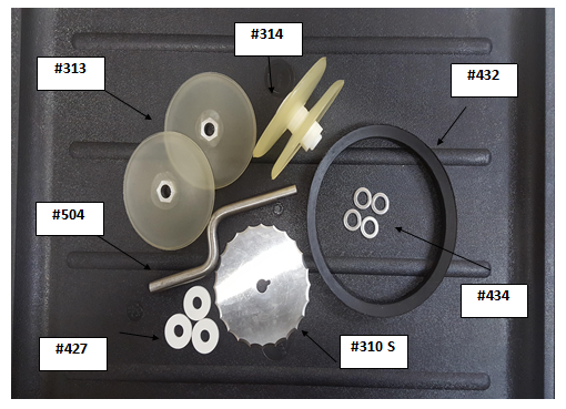 #539 Tune Up kit -annual update for items that become worn during shrimp processing.
