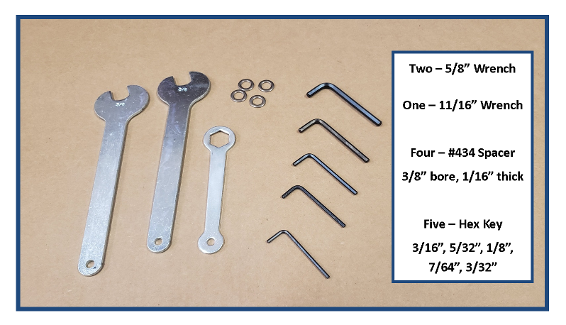 Prawnto equipment tools for cleaning and setup change when doing multiple grades of shrimp.