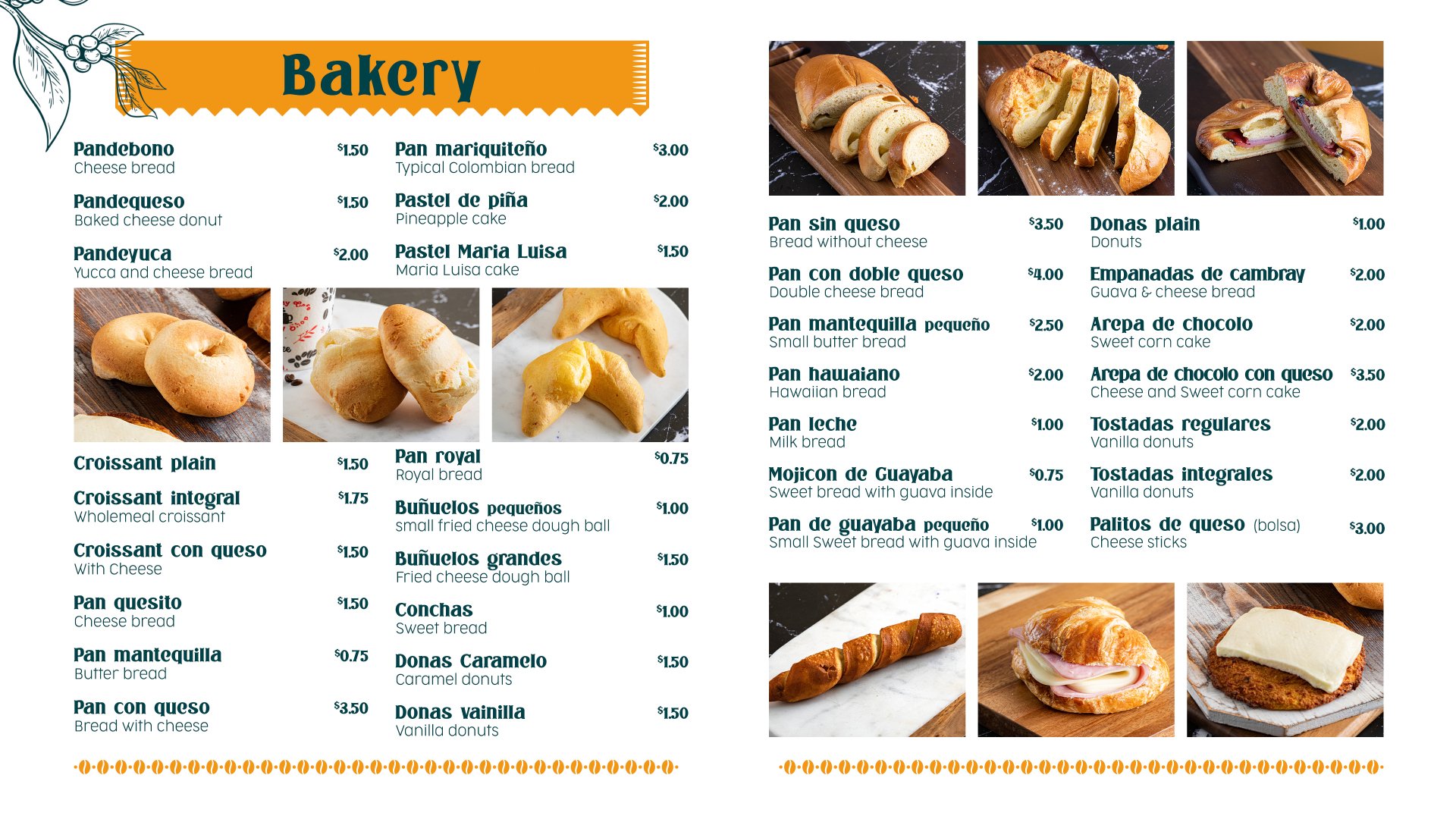 Menu Broadway Café & Pastry Shop Englewood NJ