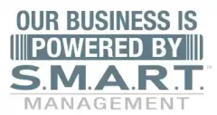 We Run on S.M.A.R.T Management – Implemented in partnership with IA Business Advisors, this business operating system aligns our vision, strategy, and execution through the S.M.A.R.T. framework: Specific, Measurable, Achievable, Relevant, and Timely. This structured approach ensures operational efficiency, accountability, and continuous improvement across our organization. Logo of We Run on S.M.A.R.T. Management.